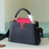3658cfc1 LV Capucines BB Taurillon Black/ Rose Berlingot For Women, Women’s Bags, Shoulder And Crossbody Bags 10.6in/27cm LV
