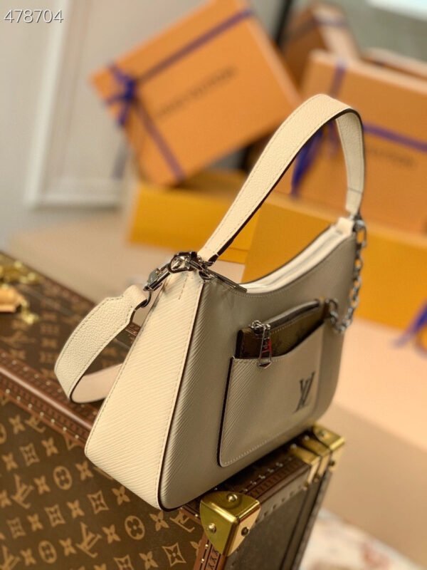 LV Marelle Epi White For Women, Women¡¯s Handbags, Shoulder And Crossbody Bags 9.8in/25cm LV M80688