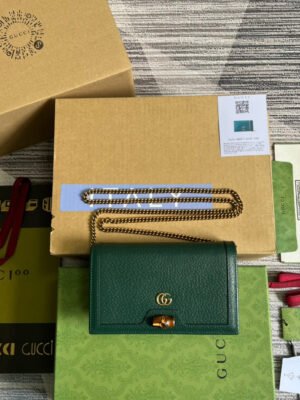 gg Diana Mini Bag With Bamboo Green For Women, Women’s Bags 7.5in/19cm gg ?696817 DJ20T 3120
