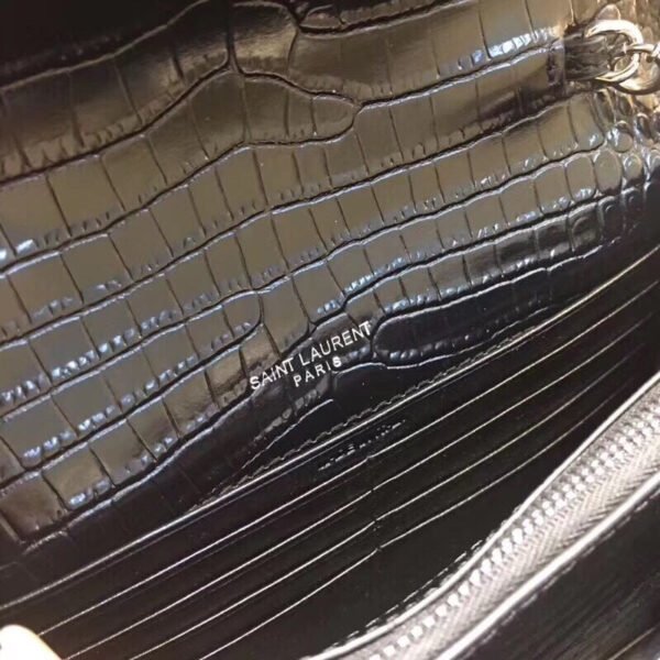 YSSL Sunset Chain Wallet ?In-Embossed Black For Women 8.2in/21cm YSL