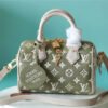 LV Speedy Bandouliere 20 PM Monogram Empreinte Khaki Green / Beige / CreamFor Women,  Shoulder And Crossbody Bags 20.5cm/8.1in LV M46118