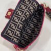 FI Baguette Red raffia back with crocheted FF Bag For Woman 15cm/6in