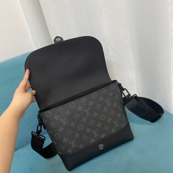 38c9d35d LV Saumur Messenger Monogram Eclipse Canvas For Men, Bags, Shoulder And Crossbody Bags 11.8in/30cm LV M45911