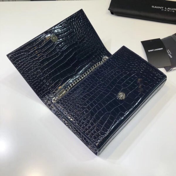 398b78de YSSL Kate Small Chain Bag With Tassel In Embossed Black For Women 7.8in/20cm YSL 474366DND0N1000