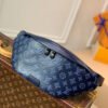LV Discovery Bumbag PM Monogram Shadow Navy Blue For Men, Belt Bags 17.3in/44cm LV M45729