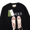 Gucci Black Sweatshirt with Ballet Slippers Print