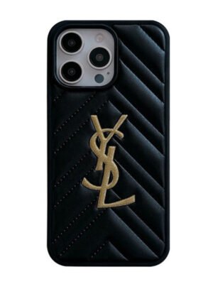 Saint Black & White Leather iPhone Case