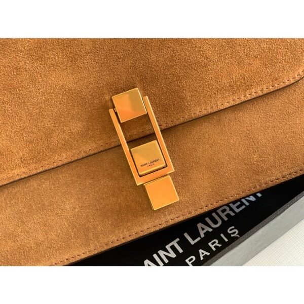 YSSL?Le Carre Satchel Brown For Women 9in/23cm YSL