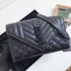 YSSL Envelope Small Bag In Mix Matelass¨¦ Grain De Poudre Black For Women 8.2in/21cm YSL 600195BOW981000