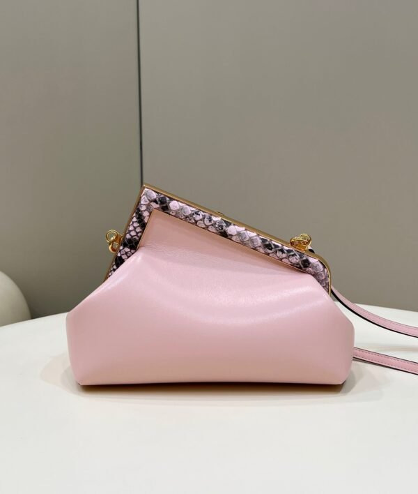 FI First Small Pink and Pink python Bag For Woman 26cm/10in