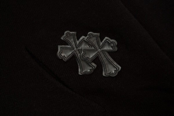 CHROME HEARTS BLACK CROSS PATCH HOODIE BLACK