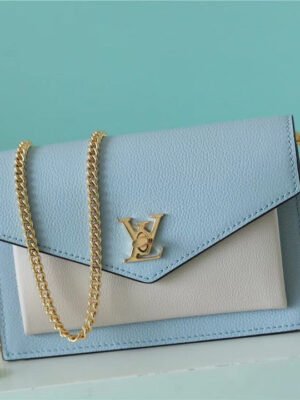 LV Mylockme Chain Pochette Bleu Nuage Blue For Women,  Shoulder and Crossbody Bags 7.5in/19cm LV M81436