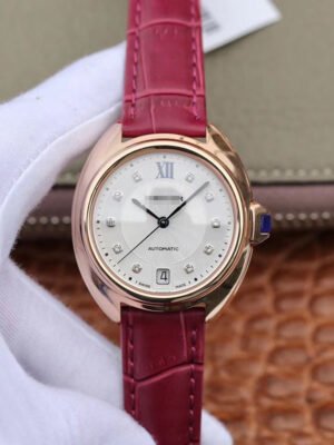 CLE DE  AUTOMATIC 35MM WJCL0032 18K ROSE GOLD SILVER-GRAY DIAL