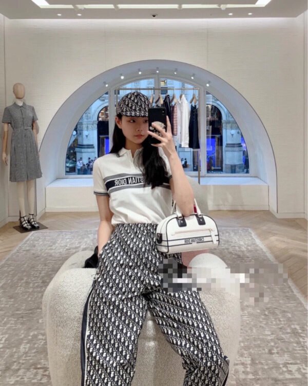 3c10a671 Christian Dior "Striped Logo" Polo Shirt