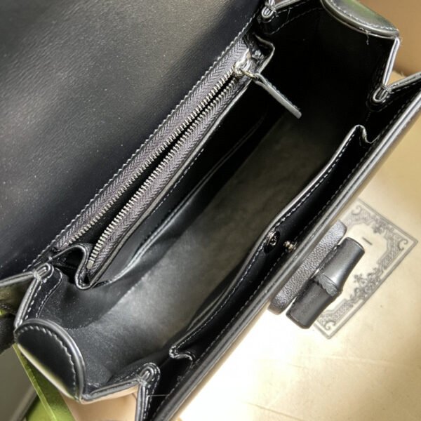 gg Bamboo 1947 Small Top Handle Bag Black  For Women 8.3in/21cm gg 675797 10ODP 1060