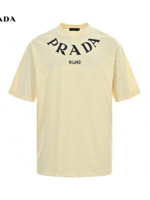Prada T-Shirt - Cream with Bold Branding