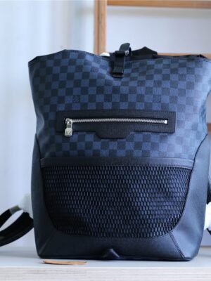 LV Matchpoint Backpack Damier Cobalt Taiga For Men, Bags 51cm LV N40009