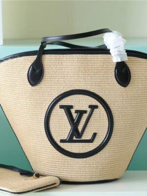 LV?Saint Jacques Raffia Black For Women,  Shoulder And Crossbody Bags 22.4in/57cm LV M59808