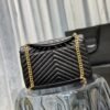YSSL College Large Chain Bag Black With Gold Hardware For Women 12.6in/32cm YSL 600278BRM071000