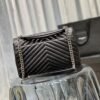 YSSL College Large Chain Bag Black With Silver TonedHardware For Women 12.6in/32cm YSL 600278BRM041000
