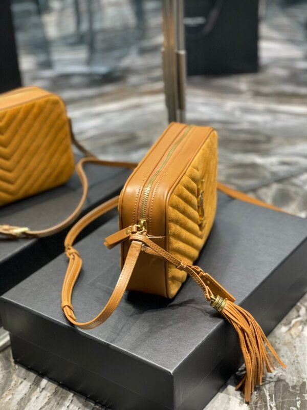 4-151 YSSL Lou Camera Bag Brown With Gold Toned Hardware For Women 9in/23cm YSL 6125441S7R77761