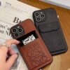 LOEWE iPhone Case With Card Holder Black-LZP241448