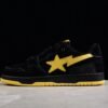 BAPE STA Low-Top Sneakers in Black and Yellow