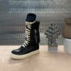 4._4_3893c018-fa94-4f3c-93b5-2c9a5f99b48c Rick Owens High-Top Leather Boots - Black and Cream
