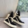 Rick Owens Geobasket Sneakers - Black Pony Hair