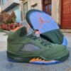 Jordan 5 green and orange