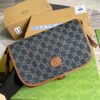 gg Children’s gg? Messenger Bag Dark Blue And Ivory Eco Washed Organic gg Jacquard Denim For Women? 11.4in/29cm gg