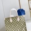 406661c8 LV Onthego MM Monogram Empreinte Khaki Green For Women, Tote Bags 35cm LV M46060