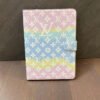 Luxury Canvas Monogram Leather Fresh Summer Theme Pattern Apple iPad case Black