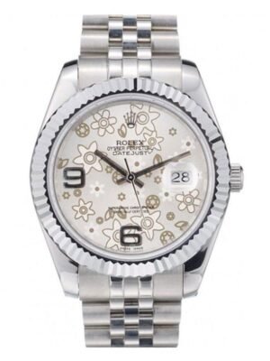 Rolex DateJust Flower Silver Dial 41983 Men 41MM
