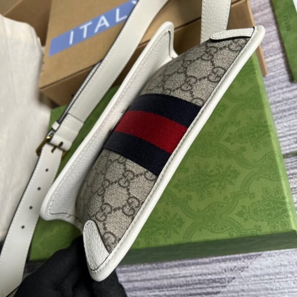 gg Ophidia Belt Bag Beige And Ebony gg Supreme Canvas, A Material With Low Environmental Impact For Men? 8.7in/22cm gg 674081 96IWT 9794