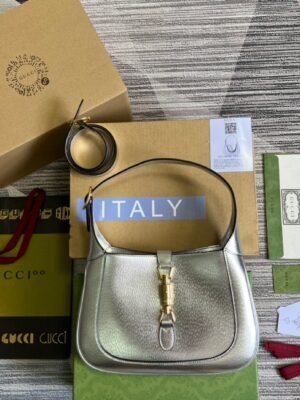 gg Jackie 1961 Small Shoulder Bag Silver For Women, Women’s Bags 10.8in/28cm gg