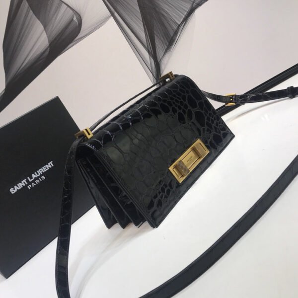 432cfdb7 YSSL Cassandra Small Crossbody Bag With Stone Print Black For Women 7.4in/19cm YSL