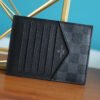 LV ID Card Holder Damier Graphite Canvas Black For Men, Wallet 13cm LV N60378