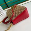 gg Ladies gg Canvas Marmont Mini Top Handle Bag Beige And Red gg Canvas For Women 8.3in/21cm gg 583571 HVKEG 8561