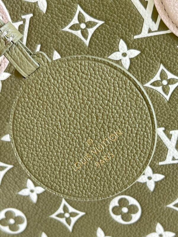 45009d40 LV Onthego MM Monogram Empreinte Khaki Green For Women, Tote Bags 35cm LV M46060