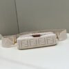 FI Baguette White with Embroidery Medium Bag For Woman 28cm/11in