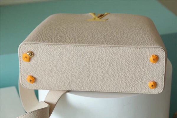 4591b360 LV Capucines BB Taurillon Creme Beige/ Plume Yellow Berlingot For Women, Women’s Bags, Shoulder And Crossbody Bags 10.6in/27cm LV