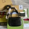 gg Bamboo 1947 Crocodile Top Handle Bag Black For Women, Women’s Bags 10.2in/26cm gg