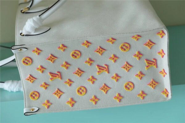 45c1836b LV Onthego GM Monogram Giant And Raffia White/ Yellow For Women, Shoulder And Crossbody Bags 41cm/16.1in LV M20815