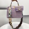 FI Peekaboo Mini Purple Braided Bag For Woman 18cm/7in