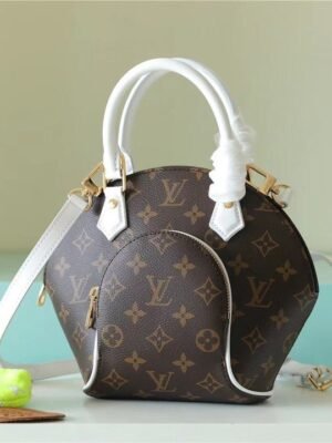 LV Ellipse BB Handbag Created By Nicolas Ghesquière From Classic Monogram Canvas For Women Brown 9.1in/23cm LV M20752