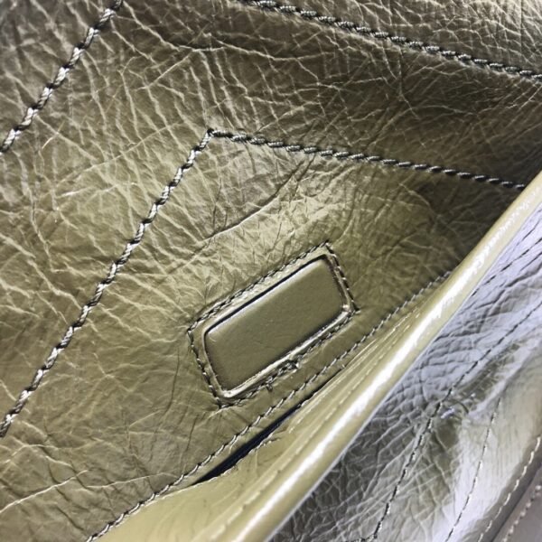 YSSL Niki Medium Chain Bag In Crinkled Vintage Green For Women 11in/28cm YSL 6331581YG041229