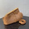 FI First Small Brown Fox Fur Bag For Woman 26cm/10in