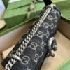 gg Dionysus Small gg Shoulder Bag Black And Ivory gg Denim Jacquard For Women 10in/25cm 499623