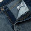 CHROME HEARTS CROSS PATCH BLACK EDGE JORTS WASHED DENIM